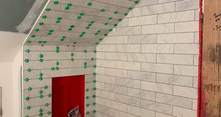 Ongoing customization of tile installation for the bathtub area
